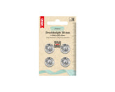 4 Annäh-Druckknöpfe MS silberfarbig VENO - 18 mm - 210211
